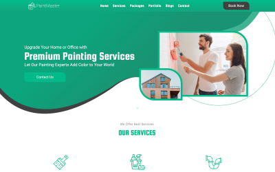 PaintMaster - Шаблон сайта малярной компании и услуг по техническому обслуживанию