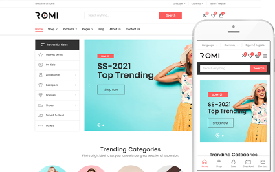 Romi - Modewinkels WooCommerce WordPress-thema