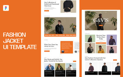 Modèle d&amp;#39;interface utilisateur de veste de mode