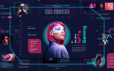 NFTs Gaming Google Slides sablon