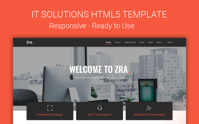 Zra - Modelo de página inicial de serviços de tecnologia e negócios