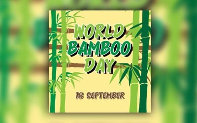 Conception de publication sur les médias sociaux de la Journée mondiale du bambou