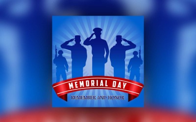 Conception de publication sur les médias sociaux du Memorial Day