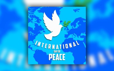 Design de postagem de mídia social do Dia Internacional da Paz