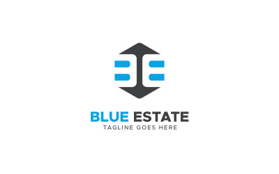 Designvorlage für das Logo eines Immobilienhauses mit dem Buchstaben BE
