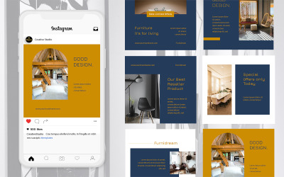 Funiture Instagram-inläggsmall