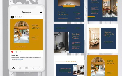 Modello di post per Instagram di Funiture