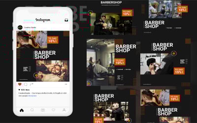 Plantilla de publicación de Instagram de corte de cabello