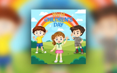 Progettazione di post sui social media per la Giornata mondiale dei bambini