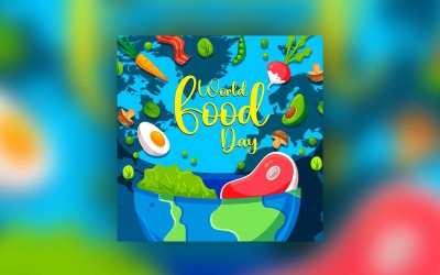Progettazione di post sui social media per la Giornata mondiale dell&amp;#39;alimentazione