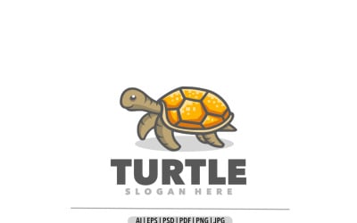 Tirtle cartoon mascot design logo