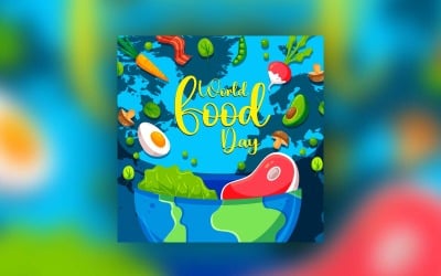 World Food Day Postdesign för sociala medier