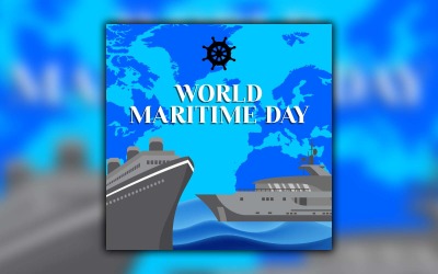World Maritime Day Postdesign för sociala medier