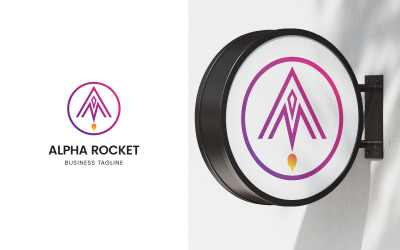 A Letter Rocket Logo Design