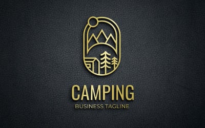 Camping Logo - Paysage Naturel