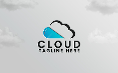 Cloud premium logo ontwerpsjabloon