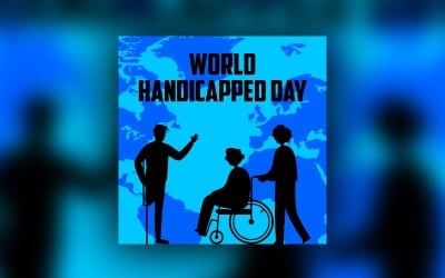 Conception de publication sur les médias sociaux de la Journée mondiale des personnes handicapées