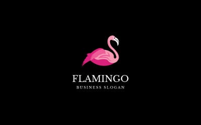 Création de logo oiseau flamant rose