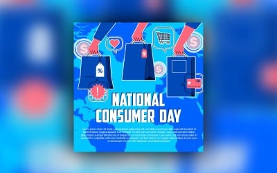 Дизайн поста в социальных сетях Национального дня защиты прав потребителей