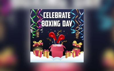 Feiern Sie den Boxing Day im Social-Media-Beitragsdesign