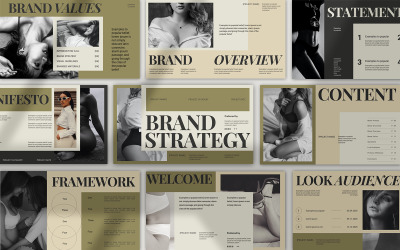 Plantilla creativa de presentación de estrategia de marca