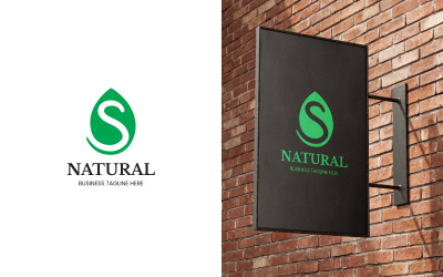 S brev lämnar skönhet örter logotypdesign