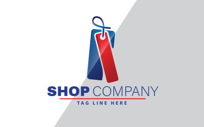 Shopping tag logo gebruik voor winkelmerk