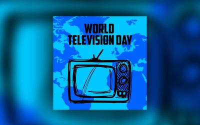 World Television Day Postdesign för sociala medier