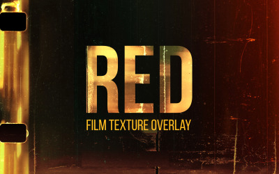 16mm Red Color Film Strip Overlay
