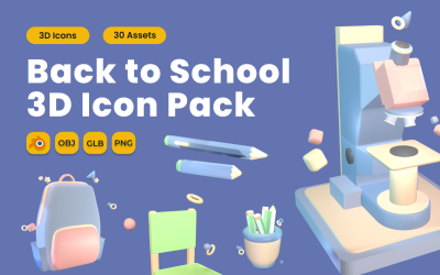 Vissza az iskolába 3D Icon Pack 5. kötet
