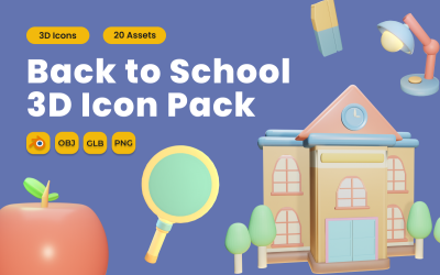 Vissza az iskolába 3D Icon Pack 6. kötet