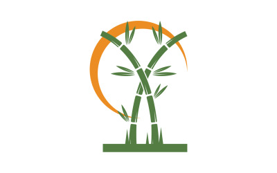 Bambusbaum-Logo-Vektor v.11