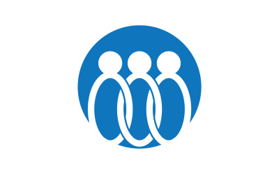 Cuidado familiar personas equipo éxito carácter humano comunidad logo v.28