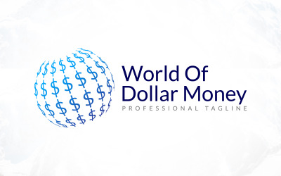 Globales Währungs-Weltdollar-Geld-Logo