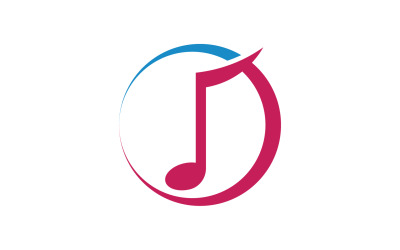 Logo ikony aplikacji odtwarzacza dźwięku muzyki v.3