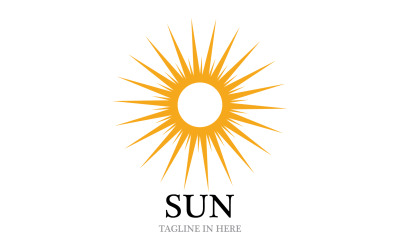 Sol logo naturaleza vector v.3