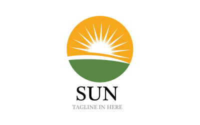 Sol logo naturaleza vector v.7