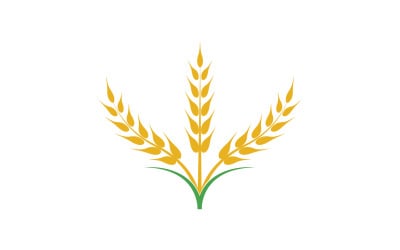 Wheat oat rice logo food v.8