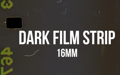 Dark Film Strip Scratches and Textures Overlay 16mm