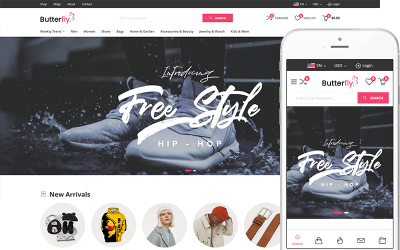 Butterfly - Fashion Clothes Online WooCommerce WordPress Theme