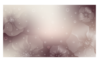 Imagen de fondo degradado 14400x8100px en esquema de color rojo con flores y burbujas