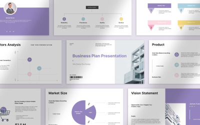 Intelligentes Layout der Businessplan-Präsentationsvorlage
