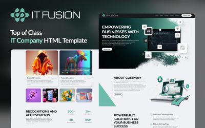 IT Fusion: IT řešení a služby společnosti HTML šablona webových stránek