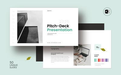 Mise en page de la présentation du pitch-deck