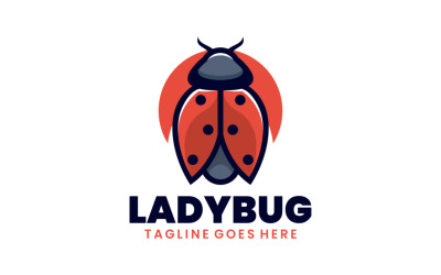 Uğur Böceği Basit Maskot Logosu 1
