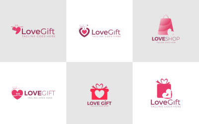 Branding Love Logo presentatie, verpakking