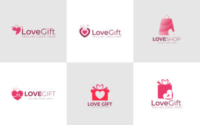 Branding Love Logo presentation, logo pack