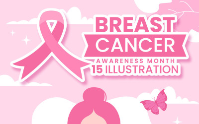 15 Bröstcancermedvetenhet månad Illustration