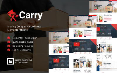 Carry - Verhuisbedrijf WordPress Elementor-thema