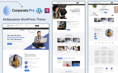 Corporate Pro: tema WordPress multipagina utilizzando Elementor Builder